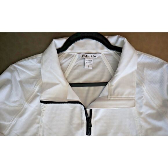 Athleta 587894 Women's Sz Large White Boundless Lightweight Popover Jacket - Picture 8 of 10